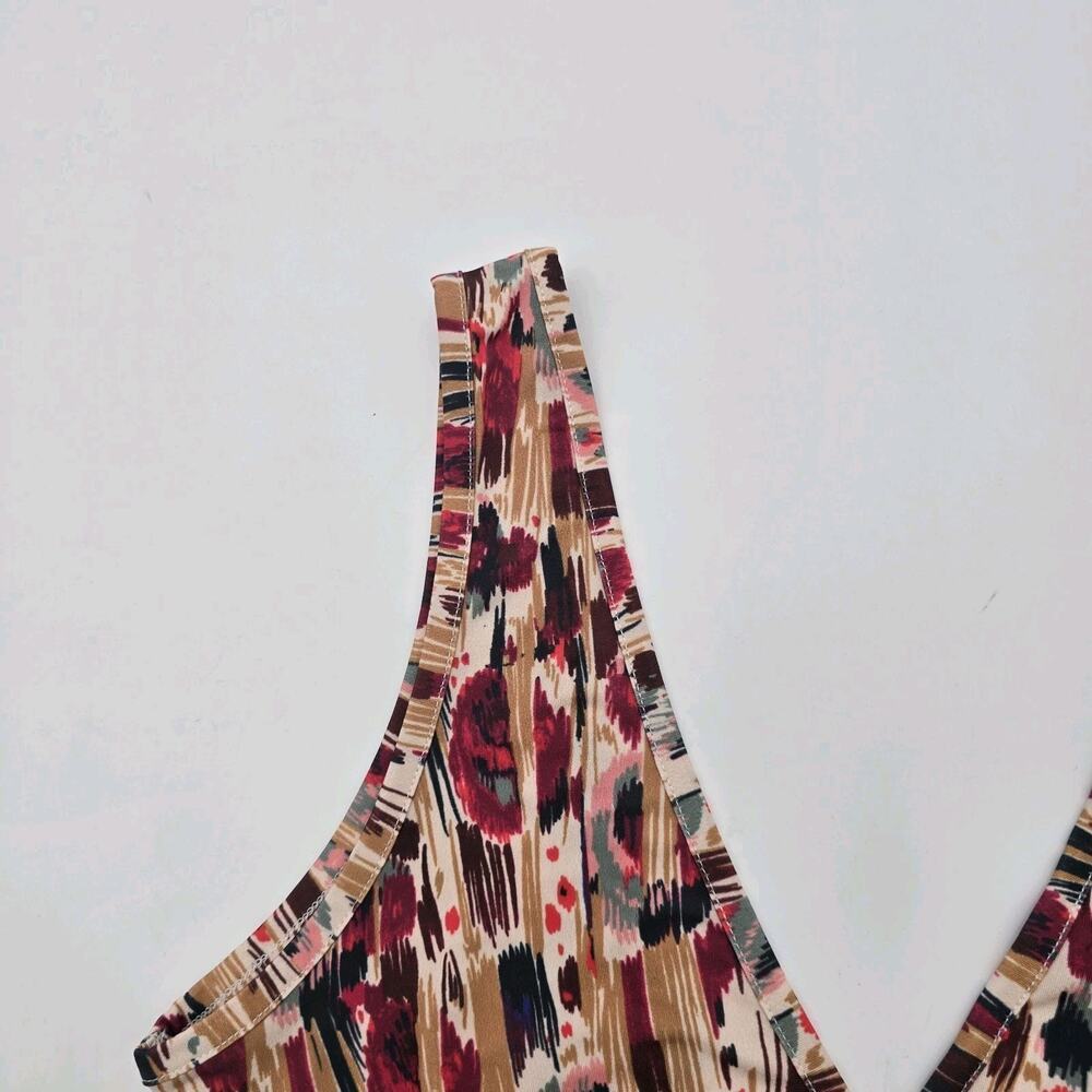 Anthropologie Bra Womens Small Medium Pink Beige Red Abstract Print - Picture 2 of 9
